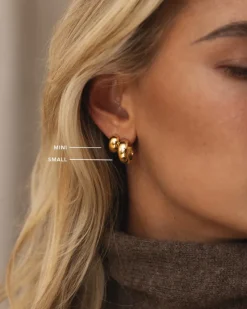Brave Small Hoops Örhängen Guld><noscript><img width=