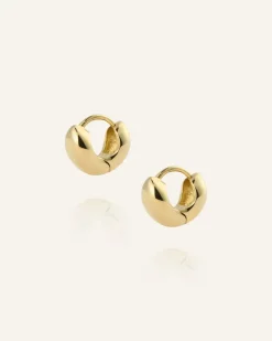 Bulky Mini Huggies Örhängen Guld><noscript><img width=