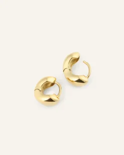Bulky Mini Huggies Örhängen Guld><noscript><img width=