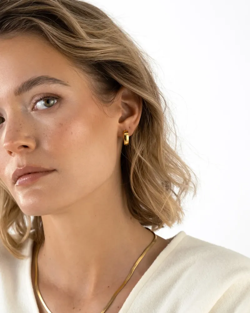 Chunky Guld Medium Örhängen>Mockberg Discount