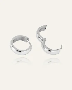 Chunky Silver Large Örhänge><noscript><img width=