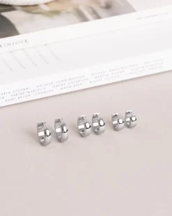 Chunky Silver Large Örhänge><noscript><img width=
