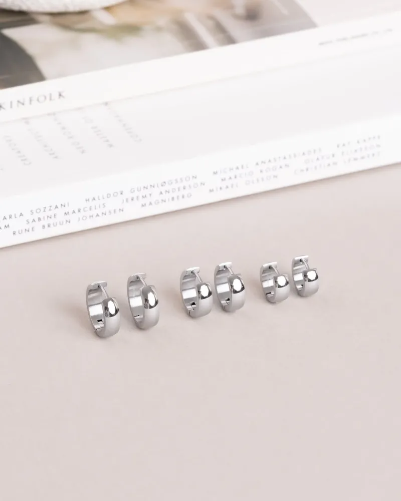Chunky Silver Medium Örhängen>Mockberg Sale