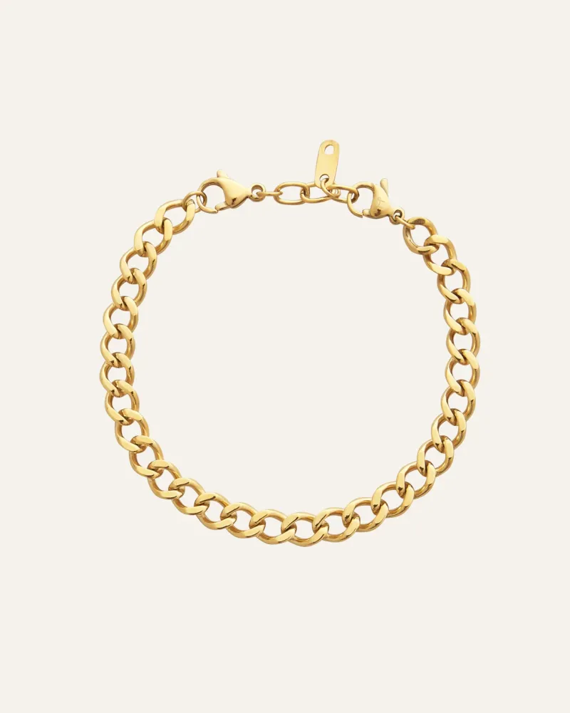 Mockberg Curb Chain Guld>Armband Clearance