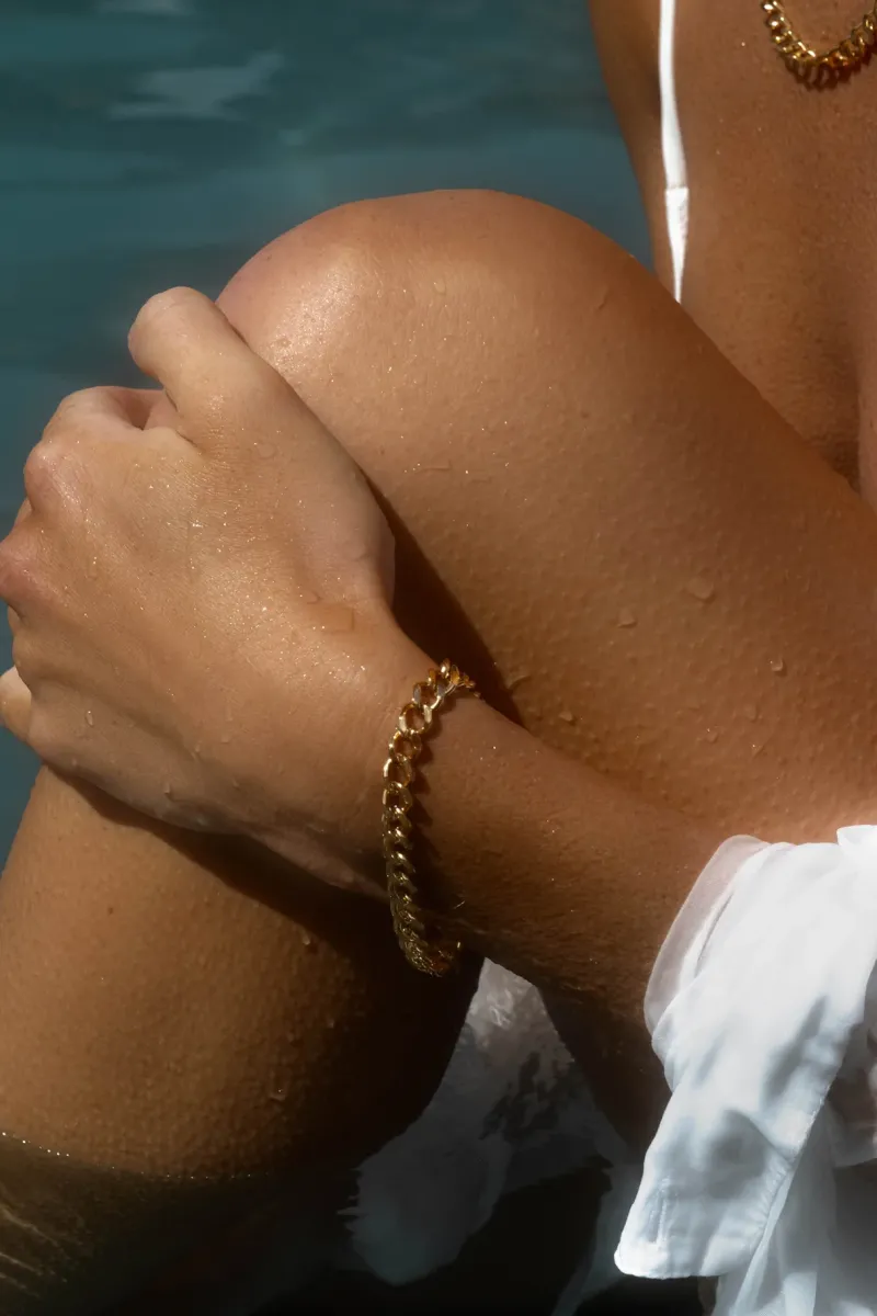 Mockberg Curb Chain Guld>Armband Clearance