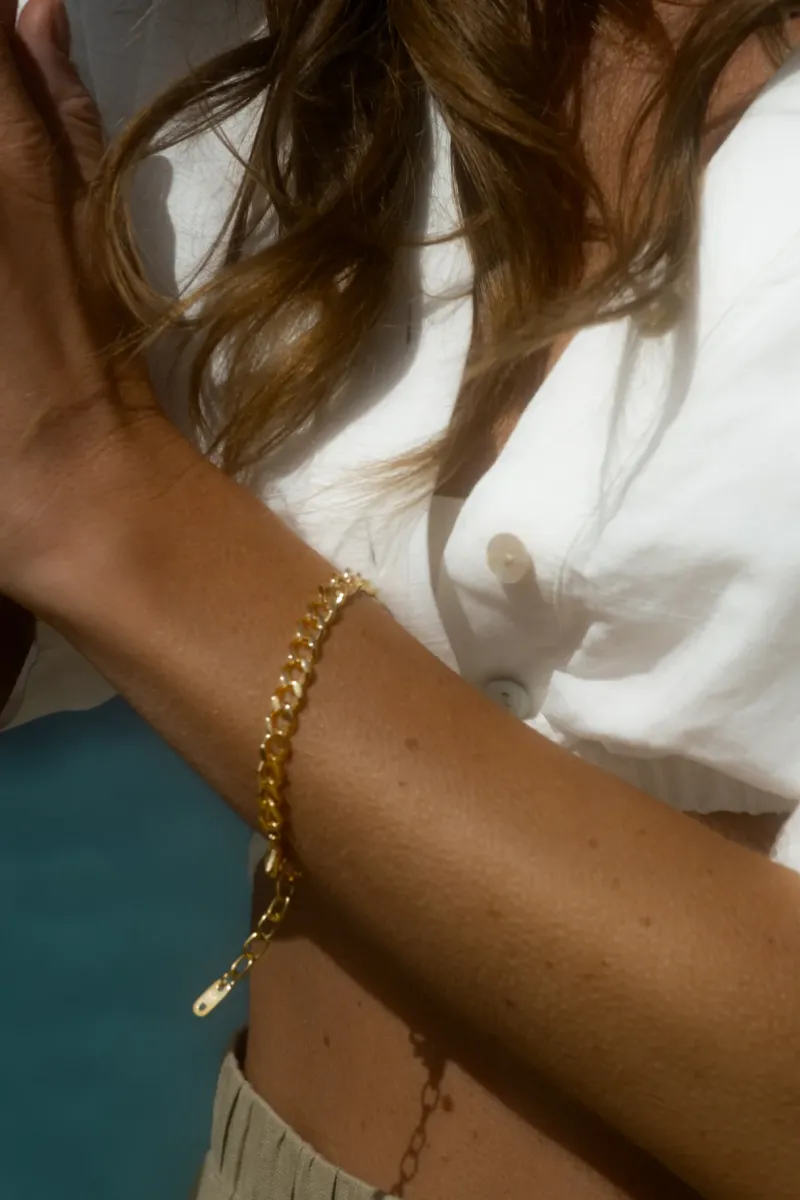 Mockberg Curb Chain Guld>Armband Clearance