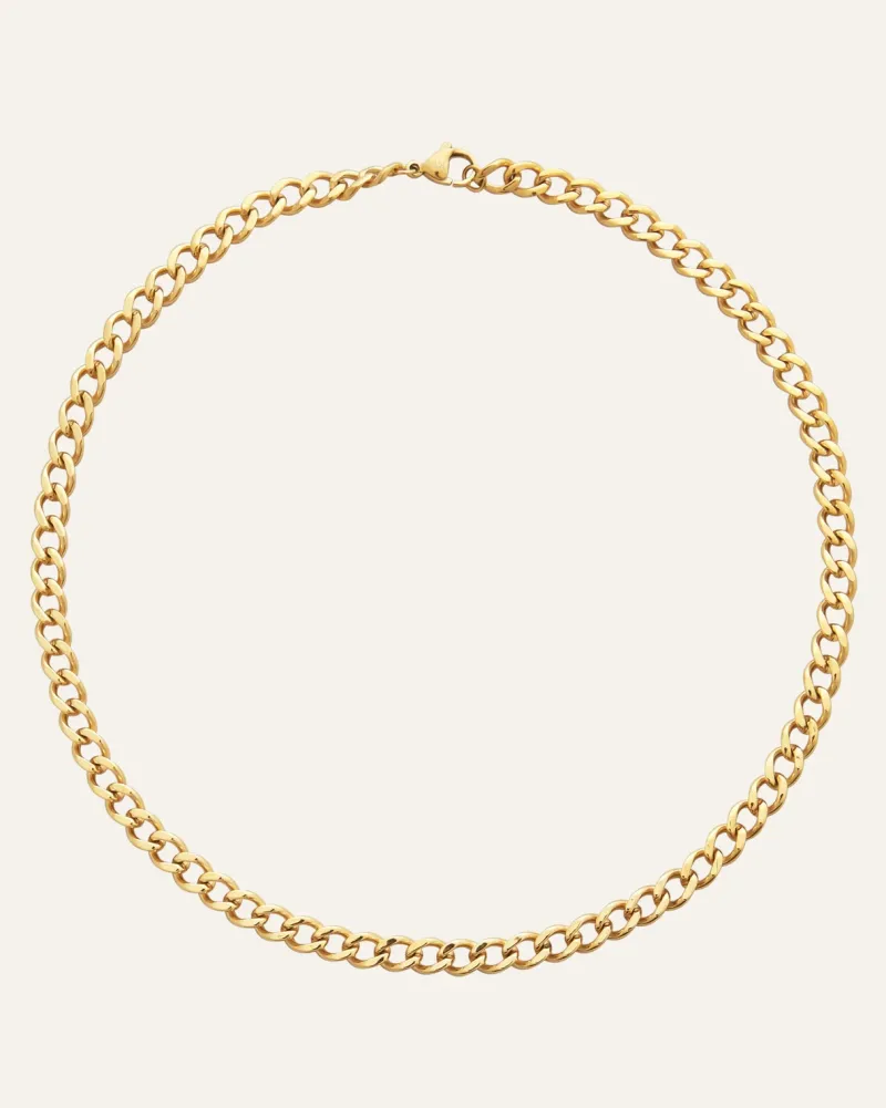 Mockberg Curb Kedje Guld>Halsband Best
