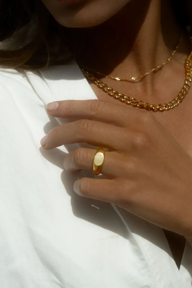 Mockberg Curb Kedje Guld>Halsband Best
