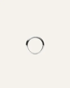 Edge Ribbed Ring Silver>Mockberg