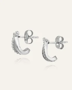 Ines Örhängen Silver><noscript><img width=