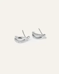Ines Örhängen Silver><noscript><img width=