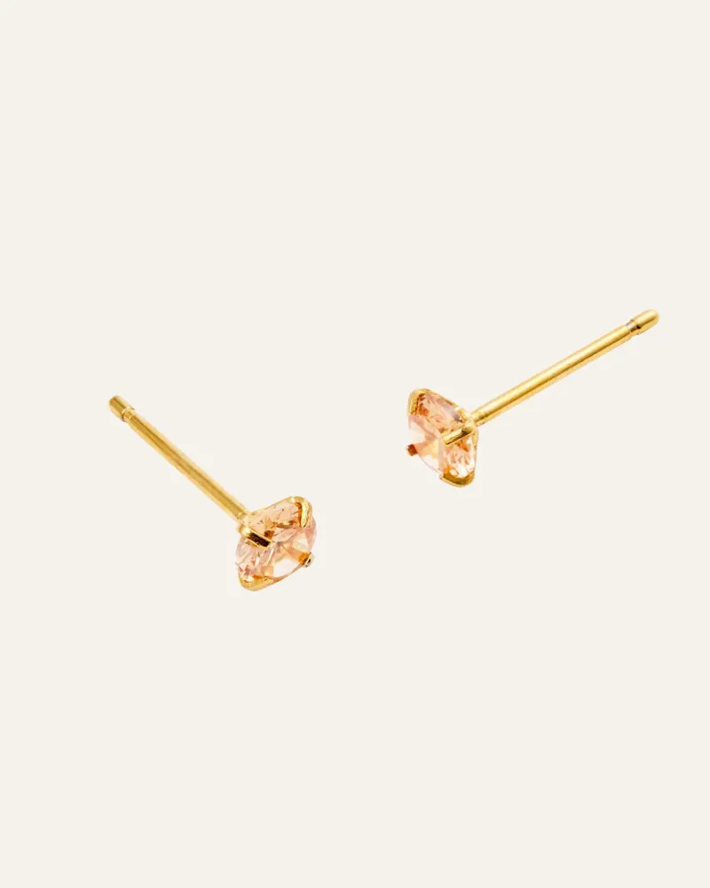 Jolie Studs Örhängen Medium Guld – Champagne>Mockberg