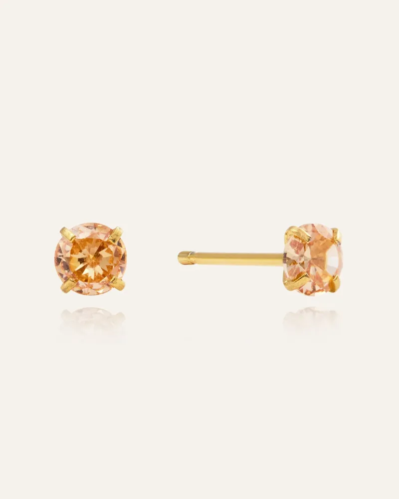 Jolie Studs Örhängen Medium Guld – Champagne>Mockberg