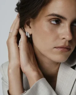 Midnight Silver Small Örhängen><noscript><img width=