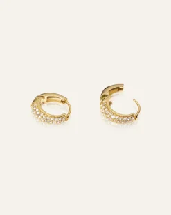 Pavé Precious Small Guld Örhängen>Mockberg New
