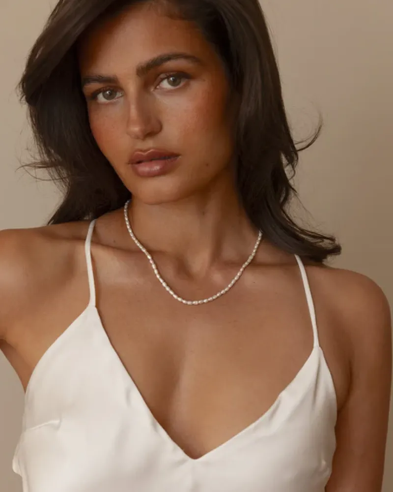 Mockberg Pearl Stål>Halsband New