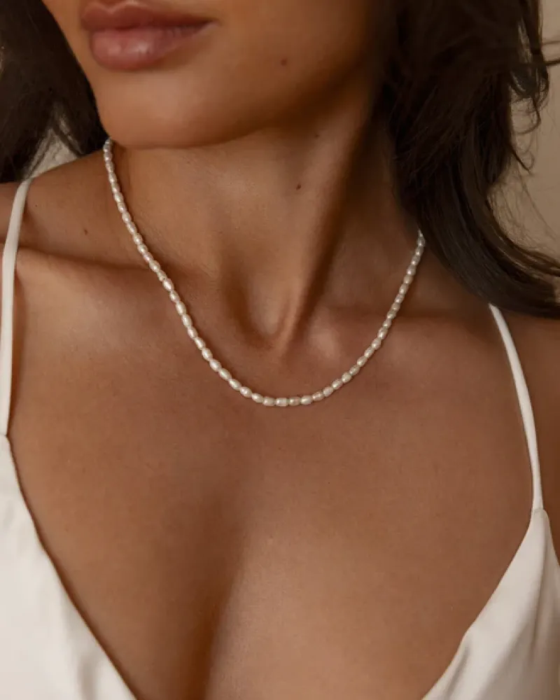 Mockberg Pearl Stål>Halsband New