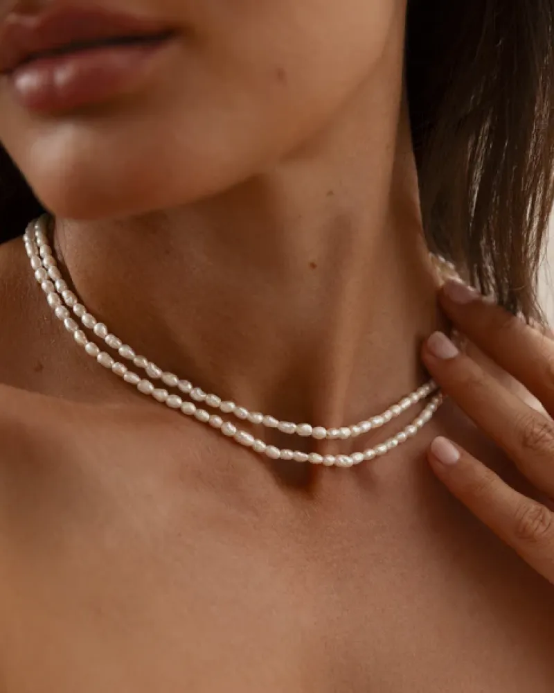 Mockberg Pearl Stål>Halsband New