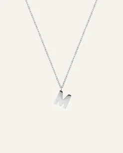 Mockberg Petite Plain Bokstav Stål>Halsband Outlet