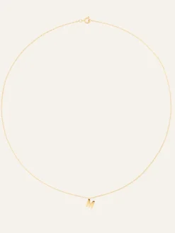 Mockberg Petite Plain Bokstav Guld>Halsband Best