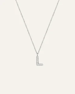 Mockberg Petite Stone Bokstav Silver>Halsband Online