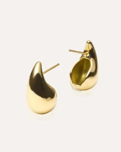 Plain Daring Large Guld Örhängen><noscript><img width=