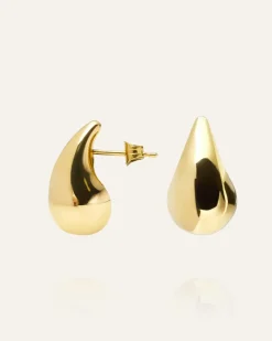 Plain Daring Large Guld Örhängen><noscript><img width=