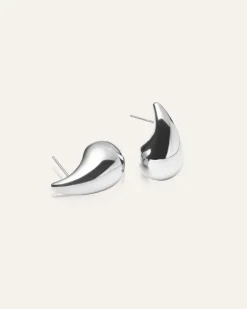 Plain Daring Small Silver Örhängen><noscript><img width=