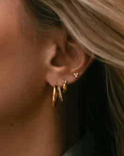 Raya Hoops Örhängen Guld><noscript><img width=