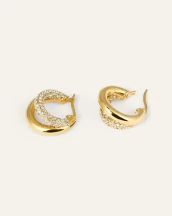 Raya Hoops Örhängen Guld><noscript><img width=