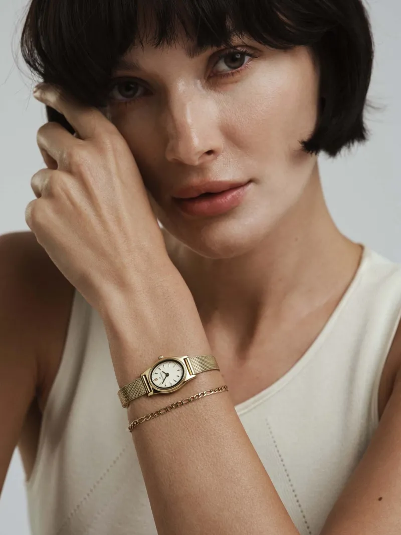 Mockberg Retro Mesh Combo Guld>Klockor New