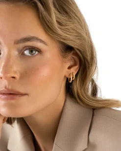 Shiny Guld Medium Örhängen>Mockberg Sale