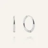 Slim Medium Hoops Örhängen Silver>Mockberg Discount