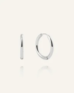 Slim Medium Hoops Örhängen Silver>Mockberg Discount