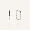 Slim Medium U-Hoops Örhängen Silver>Mockberg Best
