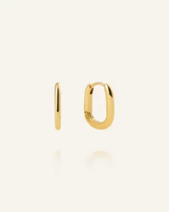 Slim Small U-Hoops Örhängen Guld>Mockberg Sale