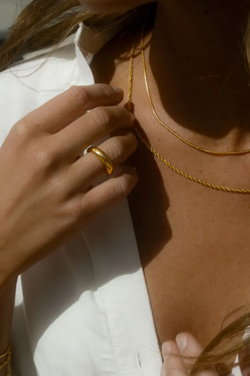 Mockberg Snake Kedja Guld>Halsband Hot