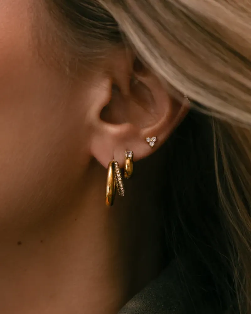 Soleil Hoops Örhängen Guld>Mockberg Clearance