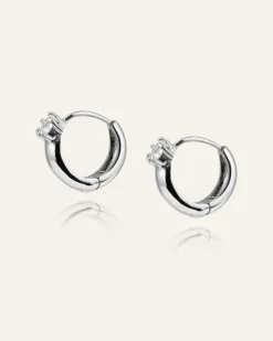 Soleil Hoops Örhängen Silver><noscript><img width=