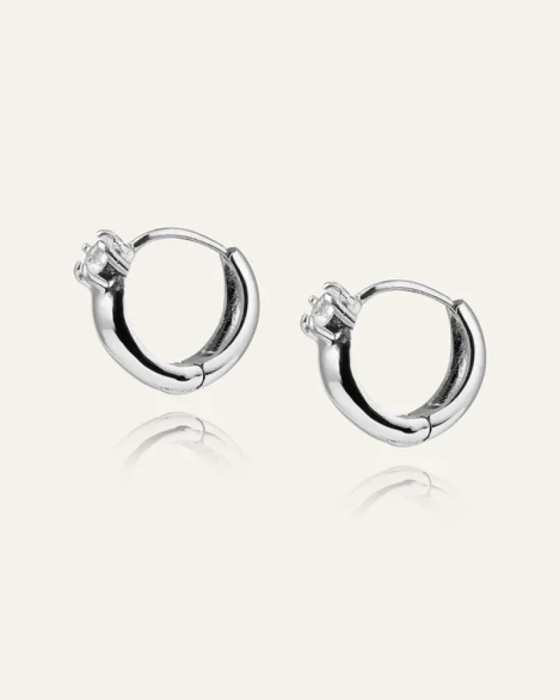 Soleil Hoops Örhängen Silver>Mockberg Sale