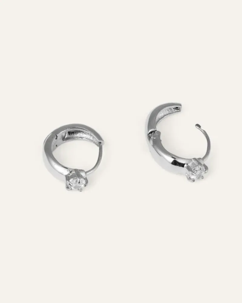 Soleil Hoops Örhängen Silver>Mockberg Sale