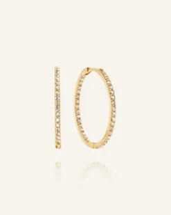 Sparkle Extra Large Hoops Örhängen Guld>Mockberg Discount