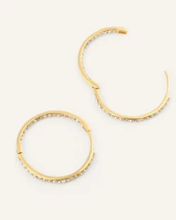 Sparkle Extra Large Hoops Örhängen Guld><noscript><img width=