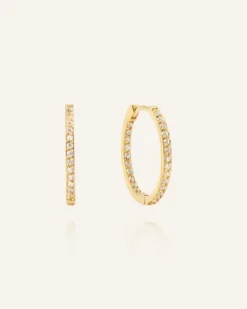 Sparkle Large Hoops Örhängen Guld>Mockberg Discount