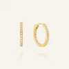 Sparkle Medium Hoops Örhängen Guld>Mockberg Hot