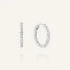 Sparkle Medium Hoops Örhängen Silver>Mockberg New