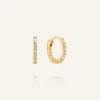 Sparkle Small Hoops Örhängen Guld>Mockberg New