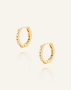 Sparkle Small Hoops Örhängen Guld><noscript><img width=