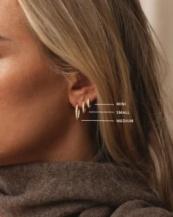 Sparkle Small Hoops Örhängen Guld><noscript><img width=