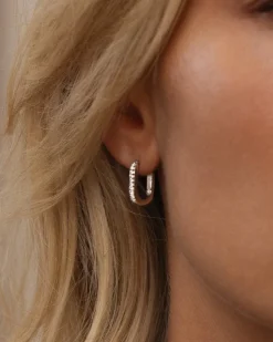 Sparkle Small U-Hoops Örhängen Silver><noscript><img width=
